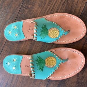 Jack Rogers Pineapple sandals  blue size 7